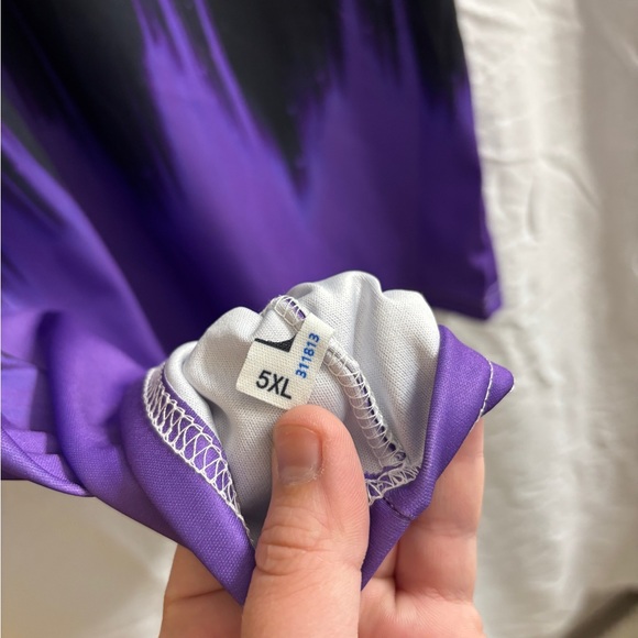 Purple and Black Blouse. Size 5X. - Picture 3 of 3